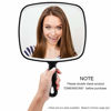 Picture of OMIRO Hand Mirror, Extra Large Black Handheld Mirror with Handle, 9" W x 12.4" L