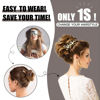 Picture of HMD Tousled Updo Messy Bun Hairpiece Hair Extension Ponytail with Elastic Rubber Band Updo Ponytail Hairpiece Synthetic Hair Extensions Scrunchies Ponytail Hairpieces for Women