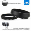 Picture of JJC Metal Lens Hood Shade Protector with 49mm Filter Adapter Ring for Fujifilm Fuji X100V X100F X100T X100S X100 X70 Replaces Fujifilm LH-X100 Lens Hood & AR-X100 Filter Adapter Ring/Black