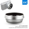 Picture of JJC Metal Lens Hood Shade Protector with 49mm Filter Adapter Ring for Fujifilm Fuji X100V X100F X100T X100S X100 X70 Replaces Fujifilm LH-X100 Lens Hood & AR-X100 Filter Adapter Ring/Silver