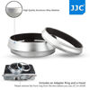 Picture of JJC Metal Lens Hood Shade Protector with 49mm Filter Adapter Ring for Fujifilm Fuji X100V X100F X100T X100S X100 X70 Replaces Fujifilm LH-X100 Lens Hood & AR-X100 Filter Adapter Ring/Silver