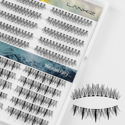 Picture of LANKIZ Large Tray Individual Lashes, DIY Lash Extensions, Soft and Lightweight Lash Clusters, Reusable Cluster Lashes for Home Use (Style Sunflower & Mermaid Fairy)