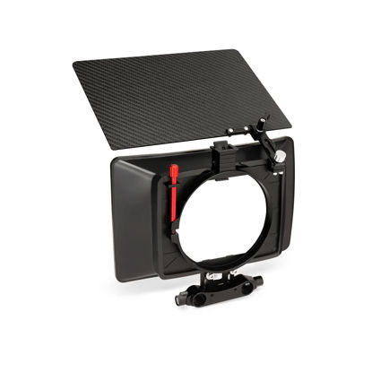 Picture of PROAIM MB-10 Lightweight Clip-On Camera Matte Box for 67mm-82mm, 114mm Lenses | Comes with 15mm Rod Adapter| for Run-Gun Shooting, Steadicam, Gimbal & Drone Use (MB-10-01)