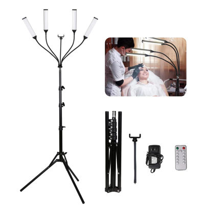 Picture of Four Arms LED Light for Photography,2800k-6500k CIR80+ 30w Photography Fill Light for Live Stream Video Recording Eyebrow Tattoo Makeup YouTube Videos Product Photography