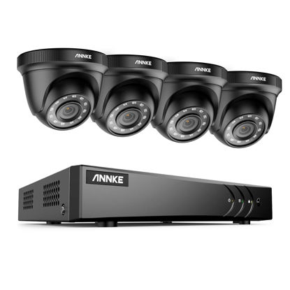 Picture of ANNKE H.265+ Full 1080p Home Security Camera System Outdoor Indoor, 5MP Lite CCTV DVR 8 Channel and 4 x 1080p 100 ft Night Vision Weatherproof Surveillance Bullet Camera, Motion Alerts (No Hard Drive)