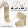 Picture of Full Shine 20 Inch Clip in Hair Extensions Blonde Human Hair 8Pcs 120 Grams Platinum Blonde Hair Extensions Clip in Human Hair Invisible Remy Extensions for Women Clip ins