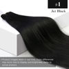 Picture of Sunny Sew in Hair Extensions Black Human Hair Extensions Sew in Jet Black Weft Hair Extensions Brazilian Hair Sew in Hair Bundles Double Weft Hair Extensions Human Hair Sleek and Sophisticated 24inch 100g