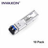 Picture of INVAXON 10 Pack 100% Compatible for GLC-LH-SMD/GLC-LH-SM/SFP-GE-L, Gigabit SFP Transceiver, 1000Base-LX/LH, SMF, 1310nm, 10km