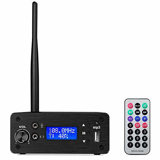 Picture of FM Transmitters, Elikliv 15W LCD PLL Wireless Stereo Broadcast 76-108MHZ, Radio FM Transmitter for Church,School,Mall