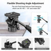 Picture of SmallRig 72" Video Tripod Monopod with Fluid Head, Aluminum Camera Tripod, 360° Panorama Fluid Head for Travel, Video, Live Streaming, Vlogging, Adjustable Height from 16.5" to 72" - 3760