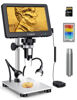 Picture of Leipan 7" LCD Digital Microscope 1200X,12MP Coin Microscope with Screen for Adults,1080P Video Microscope with 12pcs Slides,Windows/Mac Compatible,32GB Card and 5" Extension Tube Included