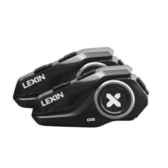 Picture of LEXIN Motorcycle Bluetooth Headset, G2 Motorcycle Communication Systems, 6 Riders 1000m Group Motorcycle Helmet Bluetooth, 6 DIY Shells, FM Radio, Noise Cancellation, Fit for Snowmobile