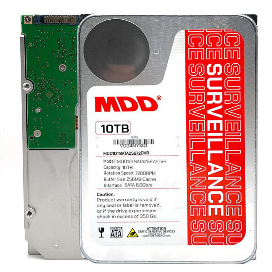 Picture of MDD (MDD10TSATA25672DVR) 10TB 7200RPM 256MB Cache SATA 6.0Gb/s 3.5inch Internal Surveillance Hard Drive - 3 Years Warranty