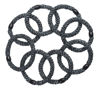 Picture of L. Erickson Grab & Go Ponytail Holders, Graphite Metallic, Set of Eight - Exceptionally Secure with Gentle Hold