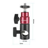 Picture of CAMVATE 16mm Light Stand Head Adapter + Ball Head Support with Double End 1/4"-20 Threads(Red) - 2880