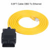 Picture of OBD to Ethernet ，ENET Rj45 Cable ethernet Connector Tools to OBD2 Cable Coding F-Series, 6.6ft/2M Cable