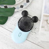 Picture of Kbinter Cute Personal Mini Fan, Handheld & Portable USB Rechargeable Fan with Beautiful LED Light, 3 Adjustable Speeds, Portable Holder, for Indoor Or Outdoor Activities, Cute Mouse