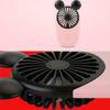 Picture of Kbinter Cute Personal Mini Fan, Handheld & Portable USB Rechargeable Fan with Beautiful LED Light, 3 Adjustable Speeds, Portable Holder, for Indoor Or Outdoor Activities, Cute Mouse