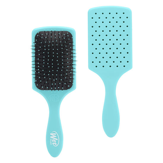 Picture of Wet Brush Paddle Detangler Hair Brush, Amazon Exclusive Aqua - Ultra-Soft IntelliFlex Bristles with AquaVent Design - Detangling Hairbrush Glides Through Tangles Wet, Dry & Damaged Hair