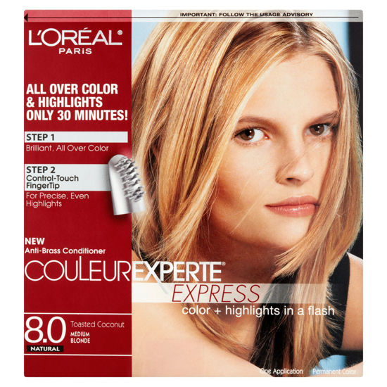 Picture of L'Oreal Paris Couleur Experte 2-Step Home Hair Color and Highlights Kit, Toasted Coconut