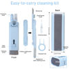 Picture of 7-in-1 Electronic Cleaner Kit - Portable Cleaning for Airpods Laptop, Keyboard, with Cleaning Pen Brush Spray for Phone iPad Computer Screen/Keyboard/Headphones/Bluetooth Earphones (Blue)