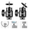 Picture of Neewer 1/4” Camera Hot Shoe Mount with Additional 1/4” Screw 2-Pack, Mini Ball Head Hot Shoe Mount Adapter for Cameras, Camcorders, Smart Phone, Video Light, Microphone, Ring Light - ST17