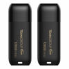 Picture of TEAMGROUP C175 128GB 2 Pack USB 3.2 Gen 1 (USB 3.1/3.0) Read 100MB/s Flash Thumb Drive, External Data Storage Memory Stick Compatible with Computer/Laptop Matte Black TC1753128GB22