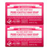 Picture of Dr. Bronner's - Pure-Castile Bar Soap (Rose, 5 ounce, 2-Pack) - Made with Organic Oils, For Face, Body and Hair, Gentle and Moisturizing, Biodegradable, Vegan, Cruelty-free, Non-GMO