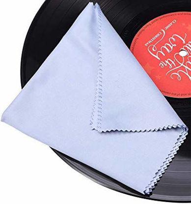 Picture of Record Cleaning Cloth, 6 Pack 12''x12'' Anti-Static Microfiber Towel by Gartopvoiz Lint-Free Cleaner for LP Record Vinyl, Glasses, TV Screen, Laptop