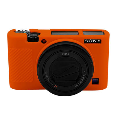Picture of Easy Hood RX100 VII Case,Soft Silicone Protective Cover Protector Skin for Sony DSC-RX100 III RX100 V RX100 IV RX100 VII Digital Camera (Orange)