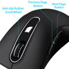 Picture of memzuoix 2.4G Wireless Mouse, 1200 DPI Computer Wireless Mouse with USB Receiver, Portable Wireless USB Mouse Battery Powered Cordless Mouse for Laptop, PC, Desktop, 5 Buttons (Black)