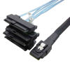 Picture of cablecc Internal 36 Pin Mini SAS SFF-8087 Host to 4 SFF-8482 Target SAS Hard Disk and SATA Power Cable 100cm