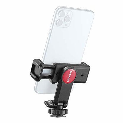 Picture of Andoer ST-06 Phone Tripod Phone Holder Clamp Clip Mount Adapter with 1/4 Hot Shoe Microphone Mount Cold Shoe 360 Degree Rotatable