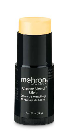 Picture of Mehron Makeup CreamBlend Stick | Face Paint, Body Paint, & Foundation Cream Makeup | Body Paint Stick .75 oz (21 g) (Pastel Yellow)