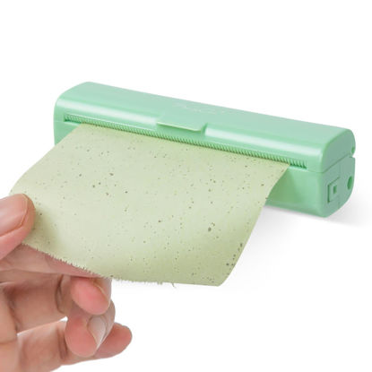 Picture of Natural Oil Blotting Paper Roll, Refillable Compact Dispenser No Shine Sheets, Absorb Excess Shine on Face or Scalp Instantly, Men and Women Facial Skin Care or Make Up Must Have (Green Tea)