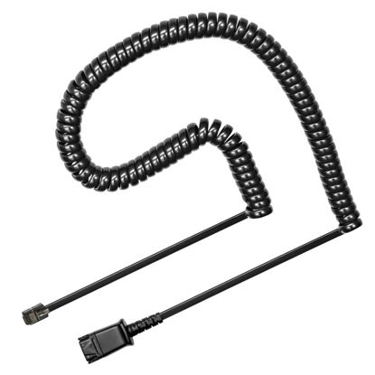 Picture of U10P Adapter Polaris Cable Compatible with Plantronics QD Headsets Work with Avaya Digital, Polycom VVX NEC Mitel Shoretel Aastra Digium + More