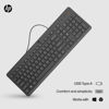 Picture of HP 150 Wired Keyboard - Full-Sized, Keyboard with Numeric Keypad - Silent-Touch Chiclet Keyboard - Ergonomic, Comfortable Design - USB Plug-and-Play Connectivity, LED Indicators (664R5AA, Black)