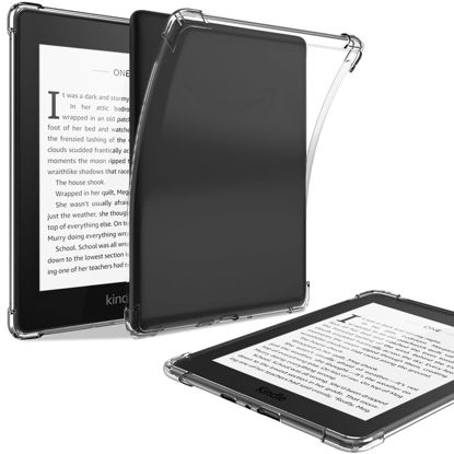 Picture of BOZHUORUI Clear Case for Kindle Paperwhite 10th Generation 2018 Release (Model PQ94WIF) - Slim Lightweight TPU Transparent Soft Back Cover Shell (Clear)