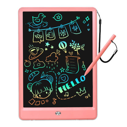 Picture of EooCoo LCD Writing Tablet, 10 Inch Doodle Board, Colorful Electronic Drawing Tablet Gifts for 3-7 Years Old Kids, Drawing Pad Toys for Boys Girls, Toddler Educational Learning Travel, Pink