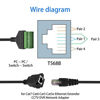 Picture of Poyiccot RJ45 Screw Terminal Adapter, 5feet RJ45 Female to 8Pin Screw Terminal Adaptor Connector, Ethernet Extender RJ45 Screw Terminal Breakout Board Cable for Cat7/6/5/5e Network CCTV DVR