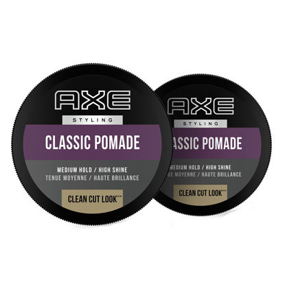 Picture of Axe Styling Look Classic Pomade Medium Hold and Natural Finish Clean Cut Look, Classic Axe Hair Pomade For Easy To Style Hair 2.64oz (Pack of 2)