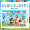 Picture of Cartoon Birthday Banner Backdrop Birthday Party Supplies Decorations Photograph Baby Shower 5 x 3 ft