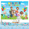 Picture of Cartoon Birthday Banner Backdrop Birthday Party Supplies Decorations Photograph Baby Shower 5 x 3 ft