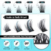 Picture of Lash Extension Kit D Curl Lash Clusters with Strong Hold Lash Bond and Seal and Lash Tweezers and Lash Brush DIY Eyelash Extension Kit at Home for Beginners by Yawamica