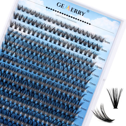 Picture of Individual Lashes GEMERRY 280pcs Large Tray 0.07mm Lash Clusters 40D 8-16 MIX D Curl Cluster Lashes Soft &Natural Individual Lashes Cluster Reusable DIY Eyelash Extensions