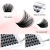 Picture of Lash Clusters 10-16mm 98 pcs Individual Lashes Cluster Mixed Tray D Curl Lash Clusters DIY Eyelash Extensions Individual Cluster Lashes DIY Lash Extension Kit Home (F10-0.07D, 10-16mm)