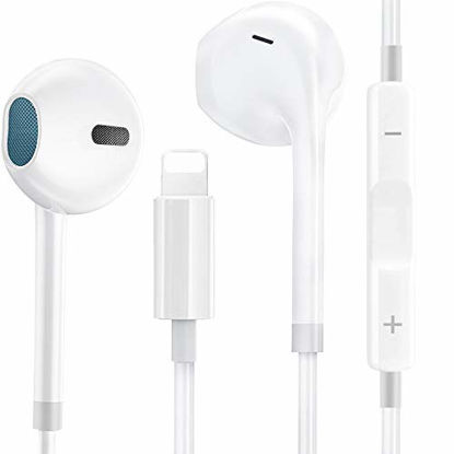 Picture of Earbuds Headphone Wired Earphones Headset with Microphone and Volume Control, Compatible with iPhone Xs/XR/XS Max/iPhone 7/7plus 8/8plus /11/pro/se iPad/iPod