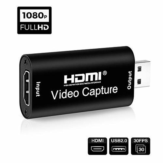 Picture of Audio Video Capture Card, HDMI to USB 3.0 - High Definition 1080p 60fps, Record Directly to Computer for Gaming, Streaming, Teaching, Video Conference or Live Broadcasting(Black)