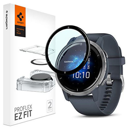 Picture of Spigen ProFlex EZ Fit Screen Protector designed for Garmin Venu 2 (45mm) - 2 Pack