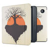 Picture of kwmobile Case Compatible with Kobo Libra H2O - Case PU e-Reader Cover - Setting Sun Black/Orange/Beige